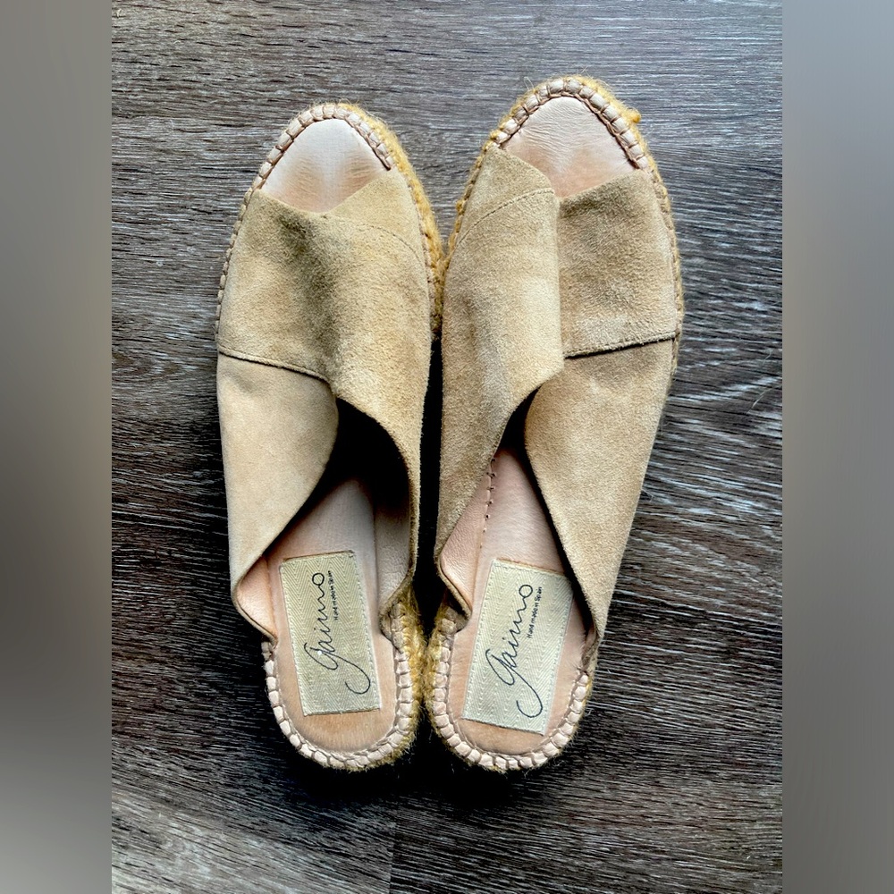 Gaimo - Tan Suede Women's Espadrille platform Sandals size:39